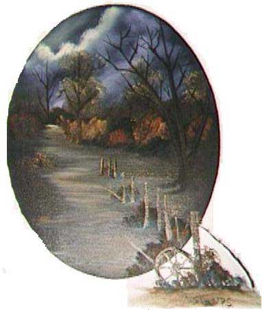 Midnight Path in the Woods