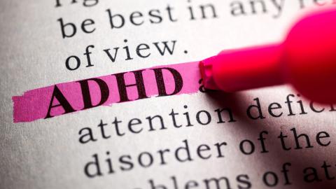 highlighted ADHD dictionary entry