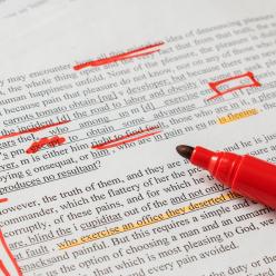 An essay covered in corrections made with a red pen.