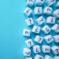 Tiles with question marks on them